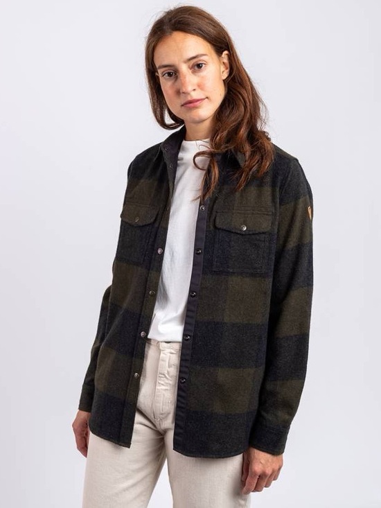 Fjallraven Tops - FJALLRAVEN • Canada Shirt in Deep Forest-Dark Grey
